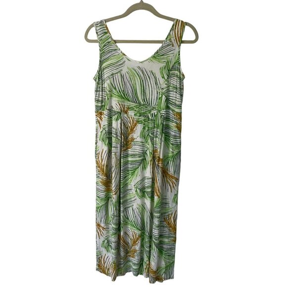 Jams World Vintage Astoria Midi Summer Dress Size Extra Small White Green Rayon - Picture 11 of 11